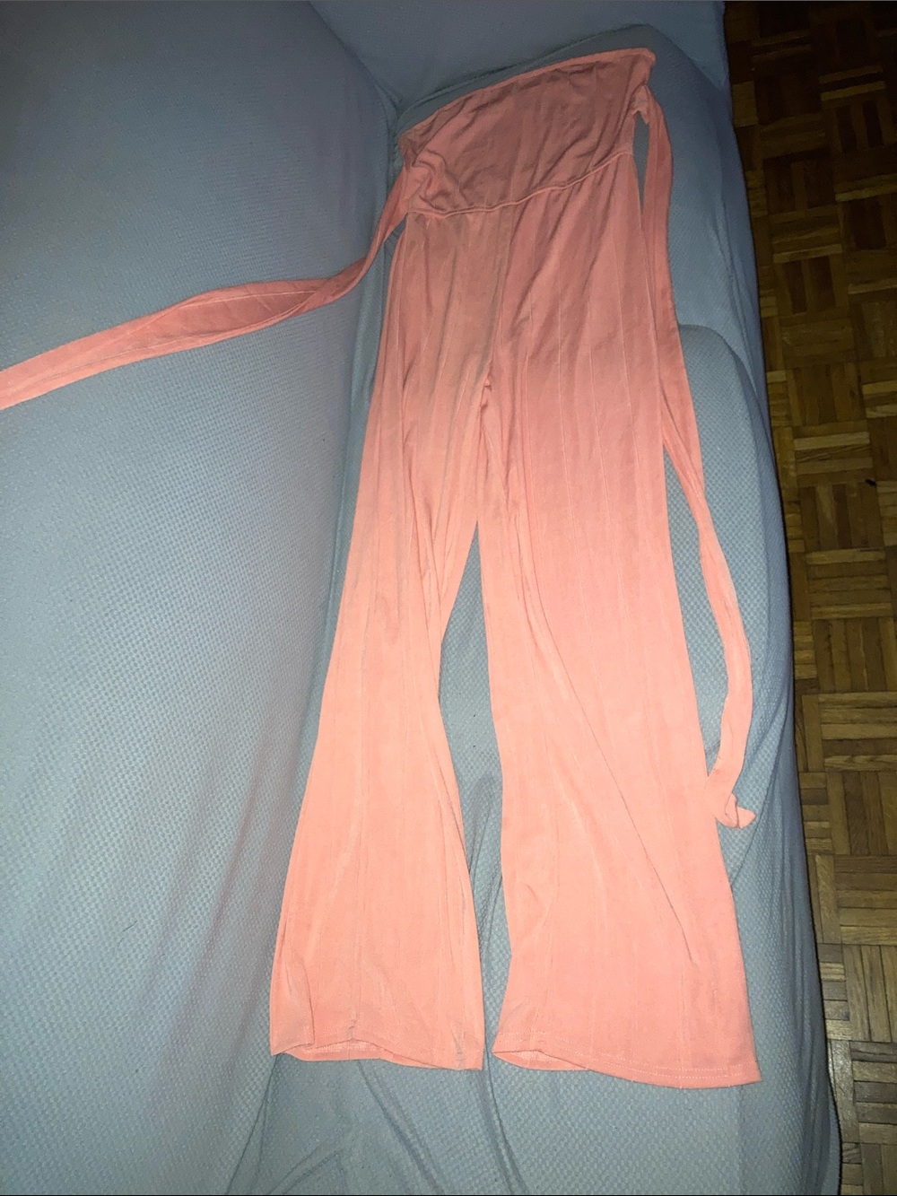 Women's Coral Pink Wrap Jumpsuit Romper